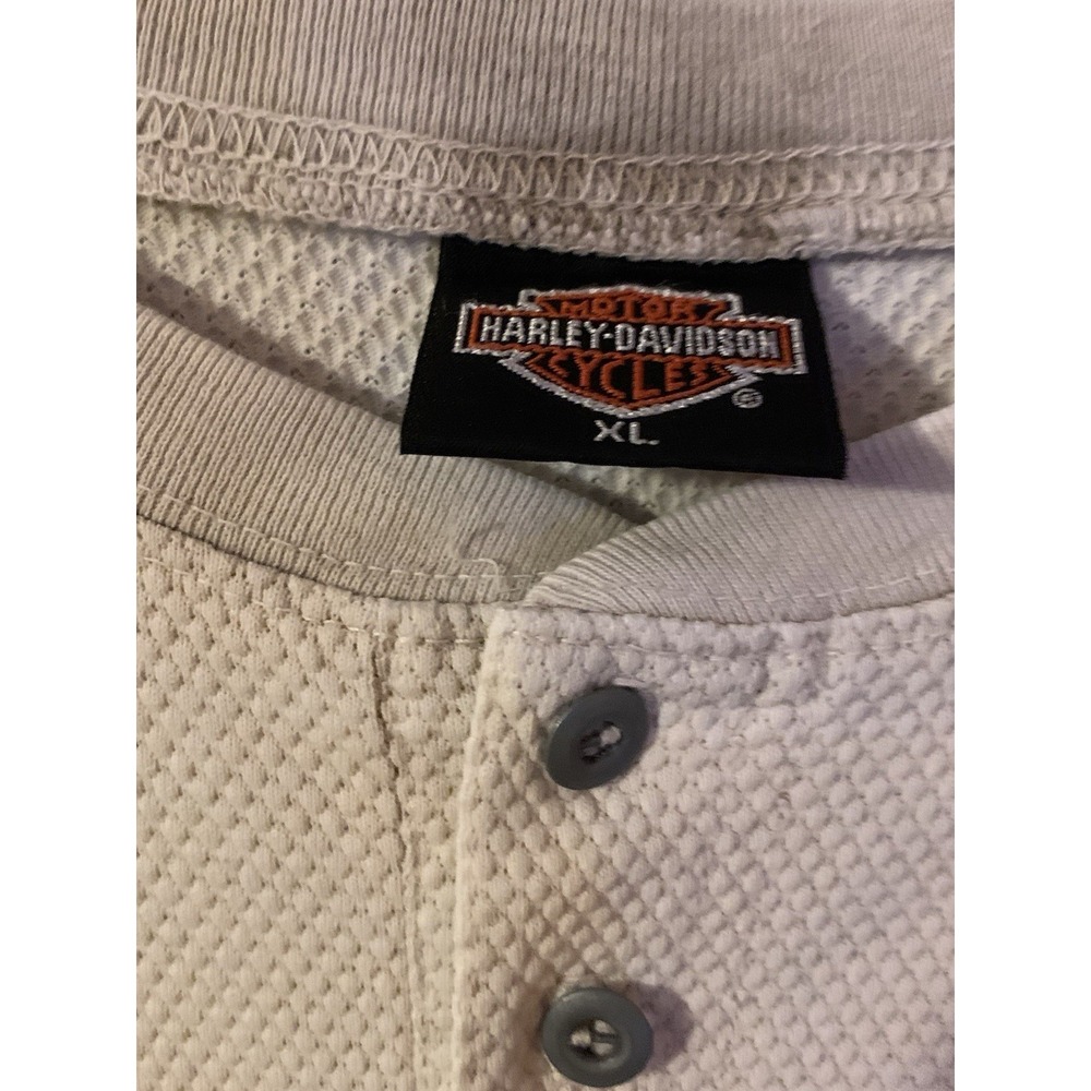 Mens XL Woodstock Harley Davidson Waffle Knit Polo Short Sleeve Shirt USA - Picture 4 of 8